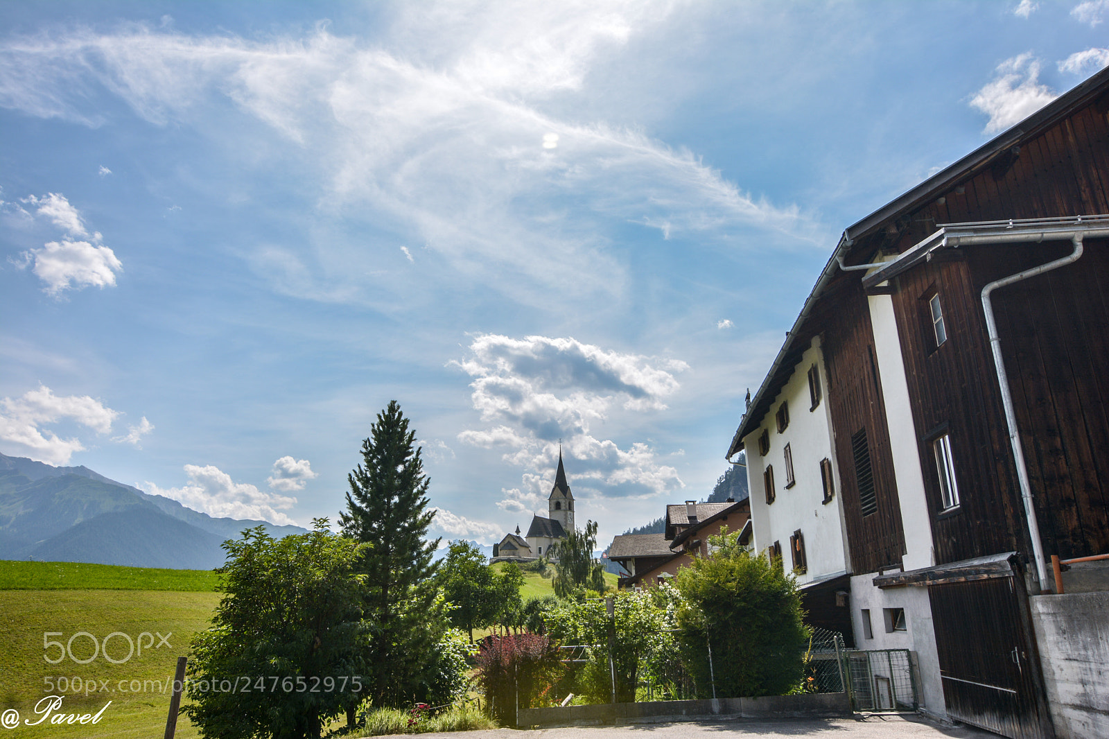 Nikon D5200 sample photo. A church near davos photography