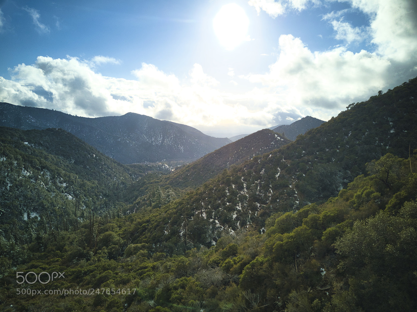 DJI FC220 sample photo. Angelus oaks + snow photography