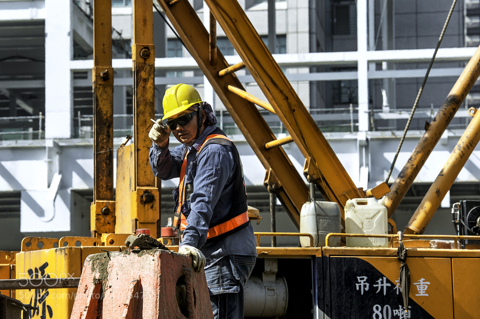 Nikon D700 sample photo. 工程起重機, construction crane photography