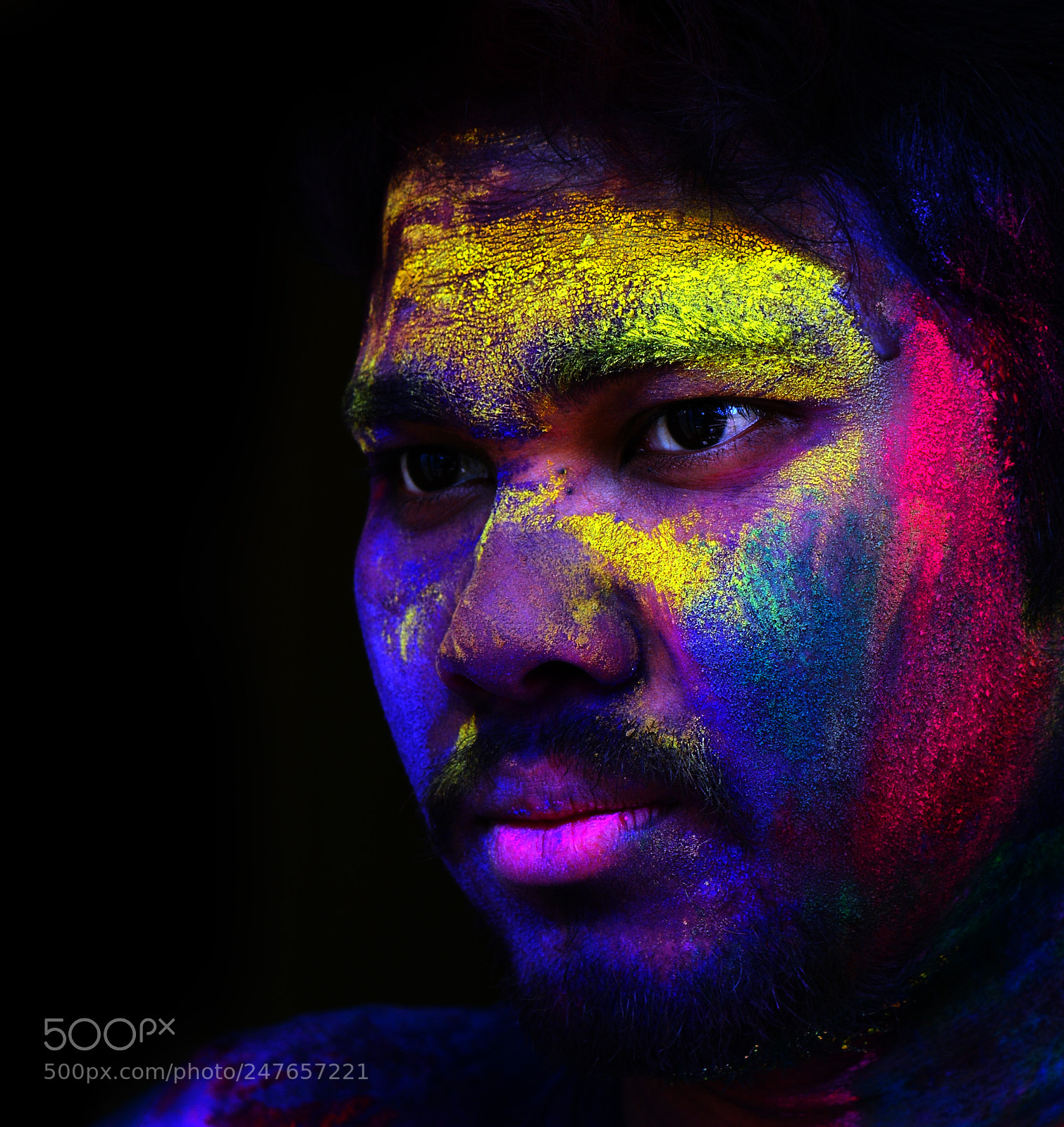 Nikon D5200 sample photo. Colourful face photography