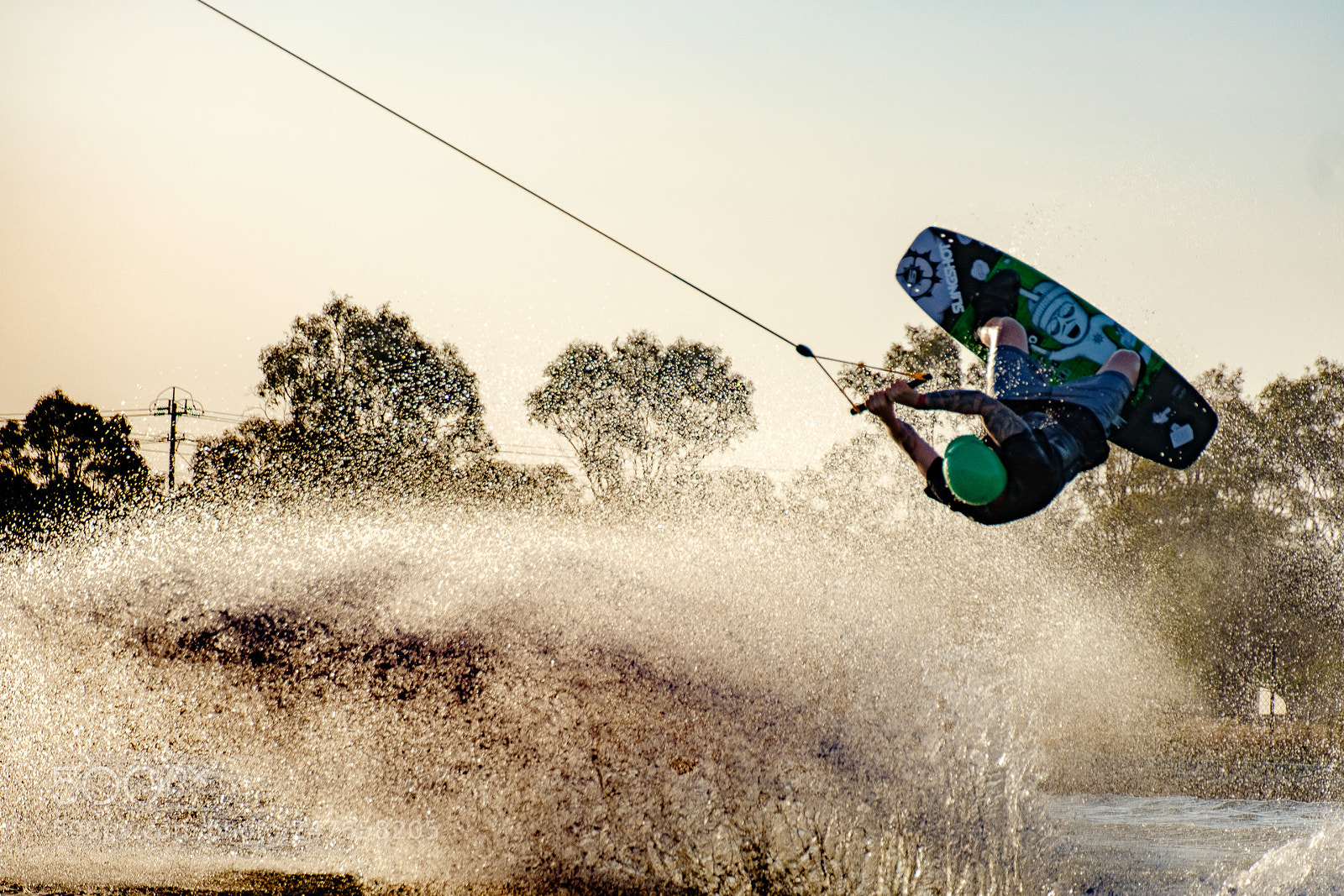 Fujifilm X-T2 sample photo. Wakeboard spray photography