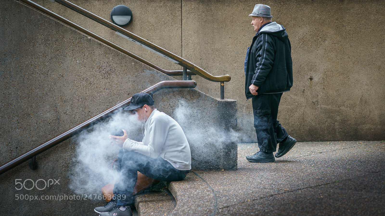 Sony a9 sample photo. Smoking man - sydney photography