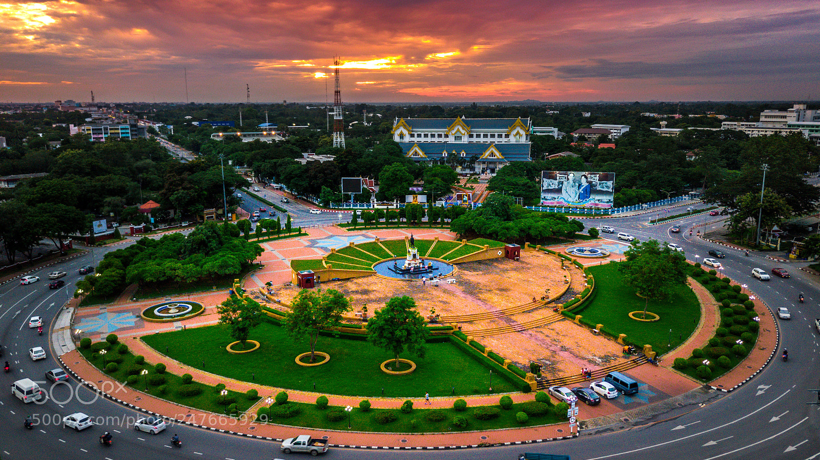 DJI FC220 sample photo. King narai traffic circle photography