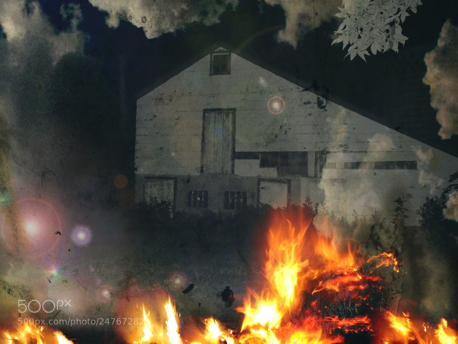 Nikon COOLPIX L340 sample photo. Barn fire photography