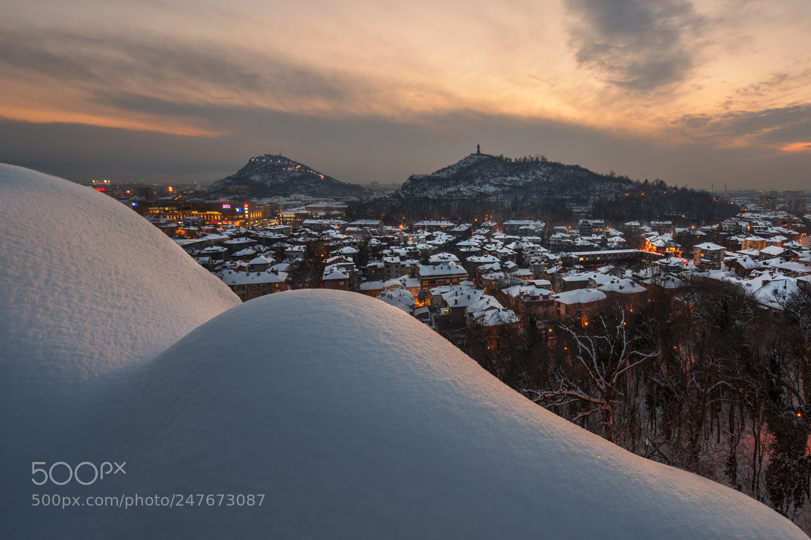 Nikon D7200 sample photo. Sunset over plovdiv photography