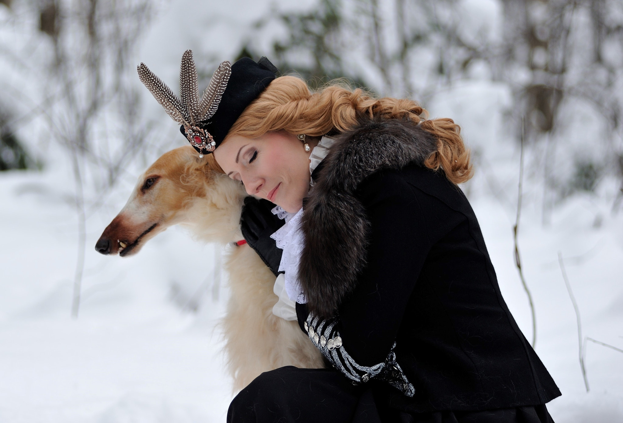 Nikon AF-Nikkor 80-200mm F2.8D ED sample photo. Ольга и русская борзая... photography