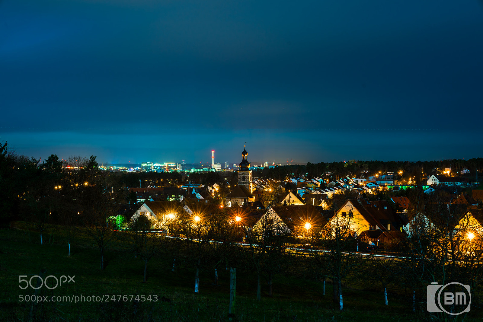 Sony a7R III sample photo. Uttenreuth by night photography