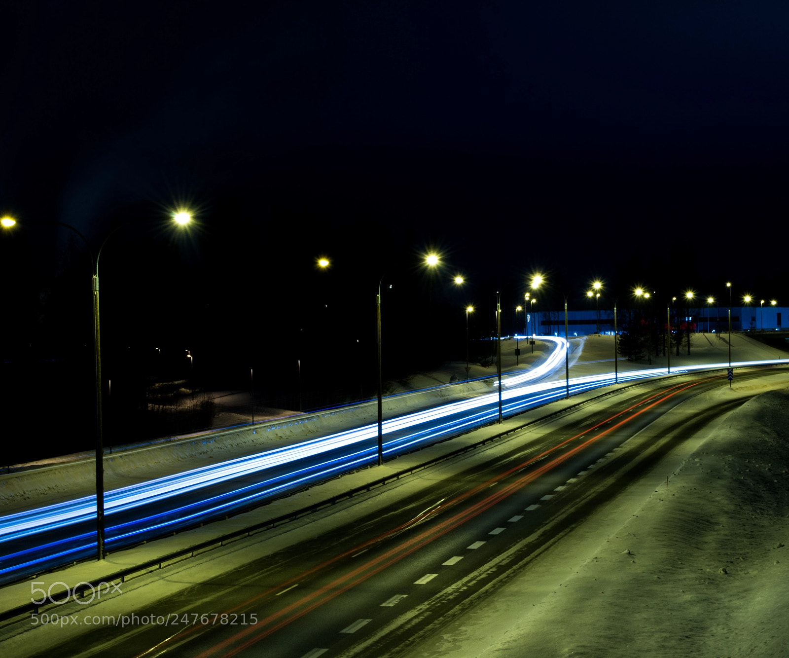 Nikon D3100 sample photo. Finish traffic at night photography
