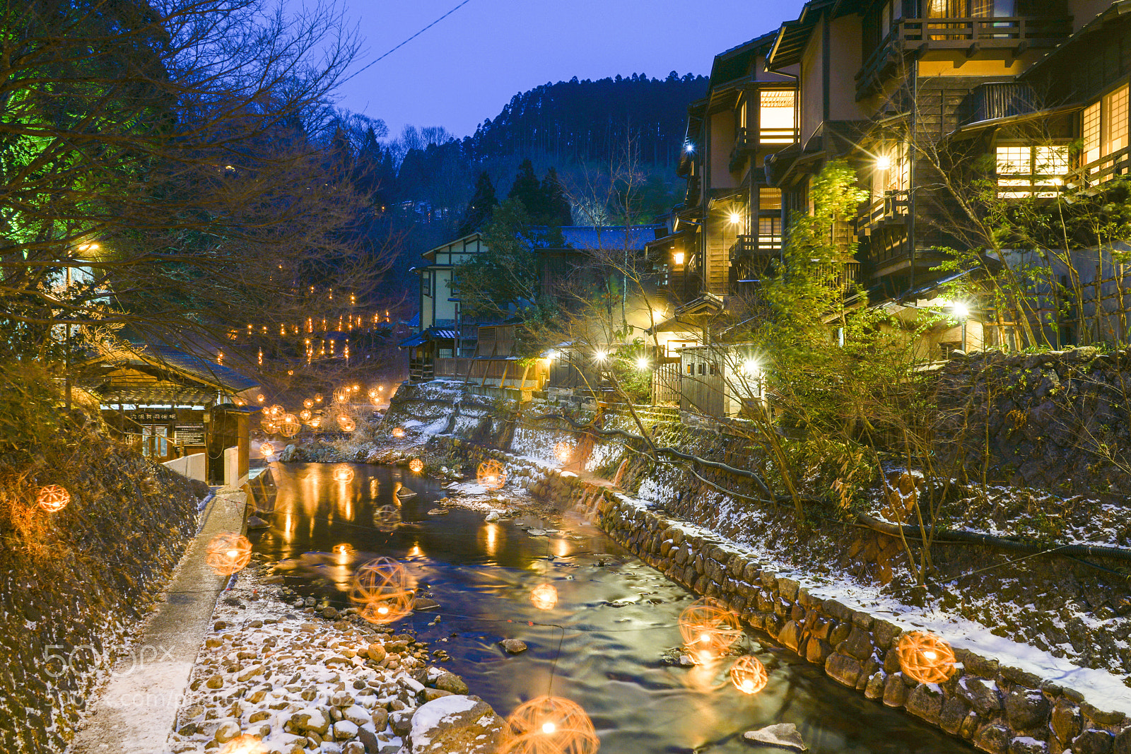 Sony a7R II sample photo. Lantern of kurokawa onsen photography