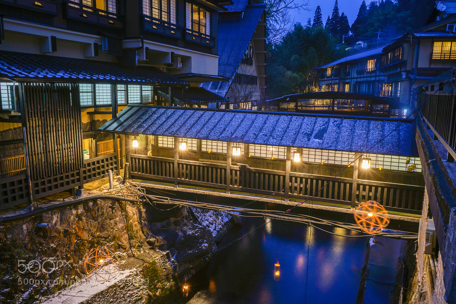 Sony a7R II sample photo. Blue hour of kurokawa photography