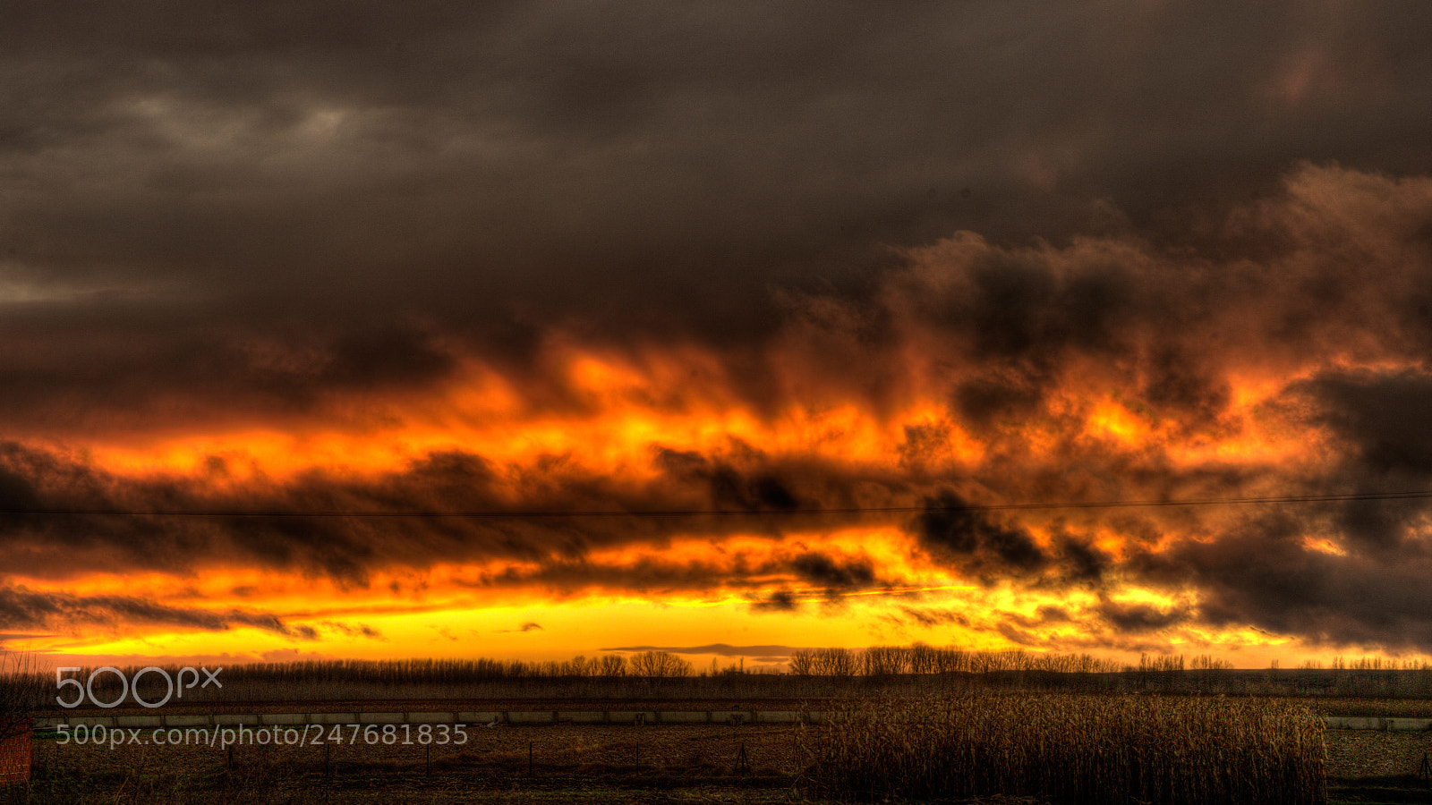 Pentax K20D sample photo. Burning sky photography
