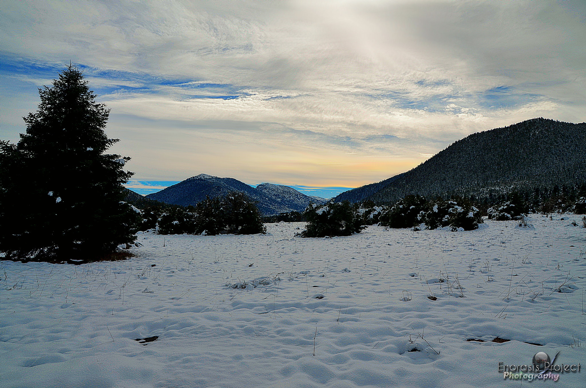 Nikon D5100 sample photo. The snowy landscape in arcadia ! photography