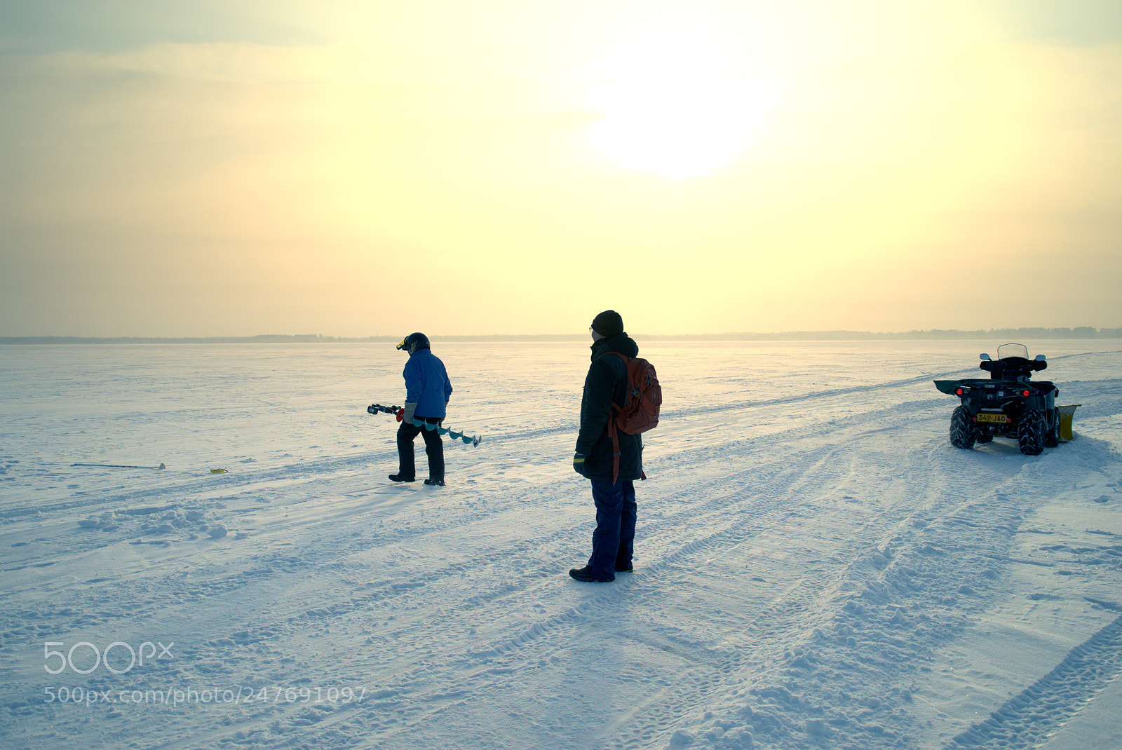Pentax K-1 sample photo. Checking ice thickness photography
