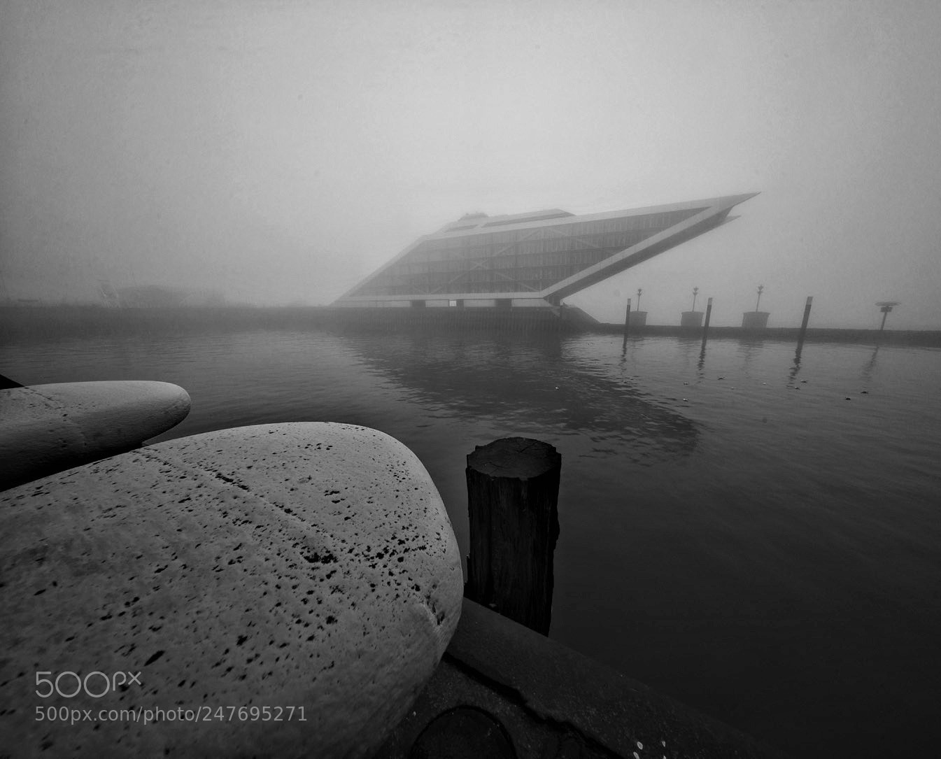 Sony a7R sample photo. Fog in the harbour photography