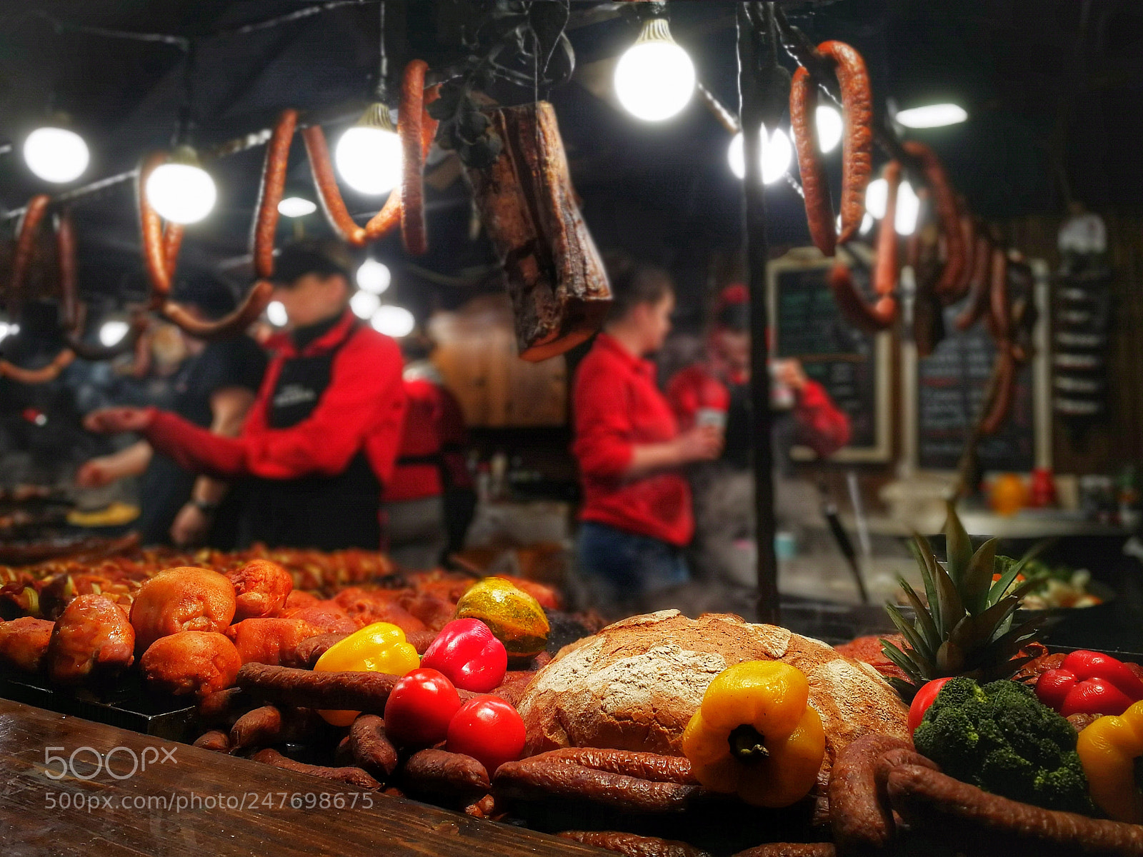 HUAWEI P10 sample photo. Christmas food stalls, krakow photography