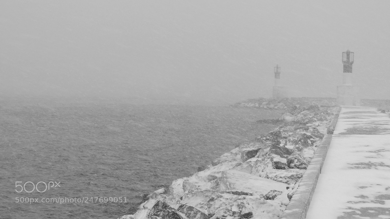 Nikon Coolpix P510 sample photo. Sea and snow photography