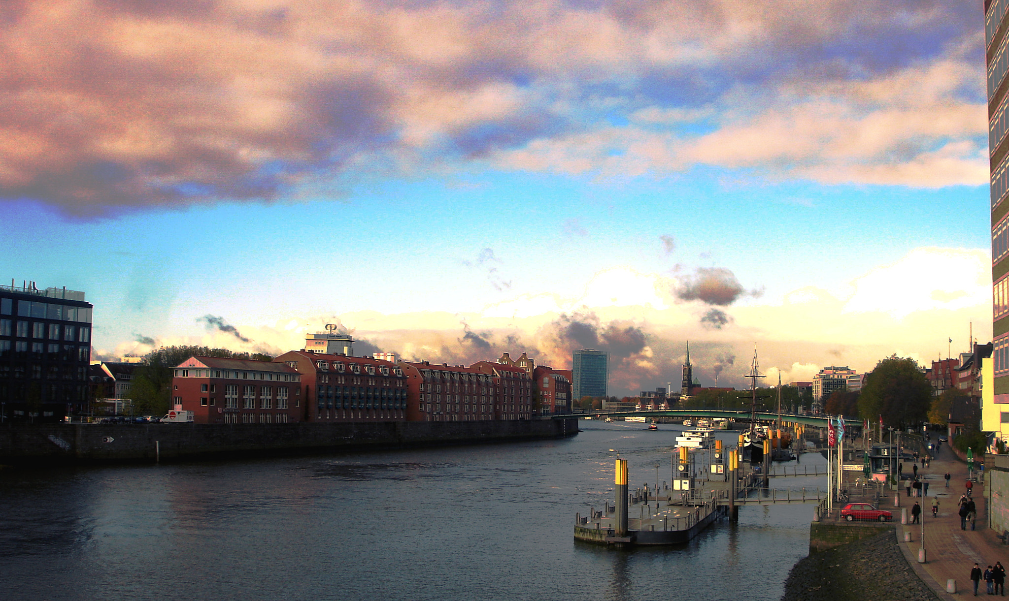 Sony DSC-W7 sample photo. Bremen's wharf photography
