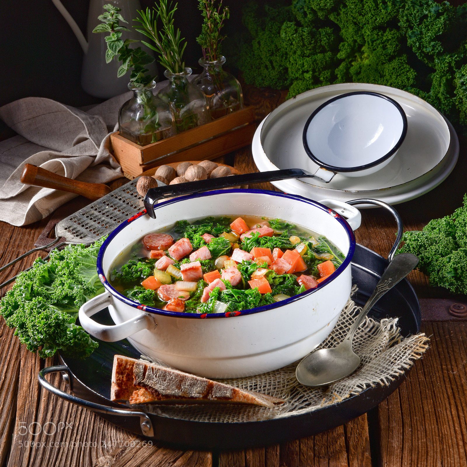 Nikon D810 sample photo. A tasty kale soup photography