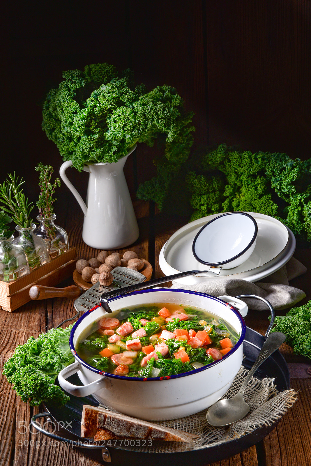 Nikon D810 sample photo. A tasty kale soup photography