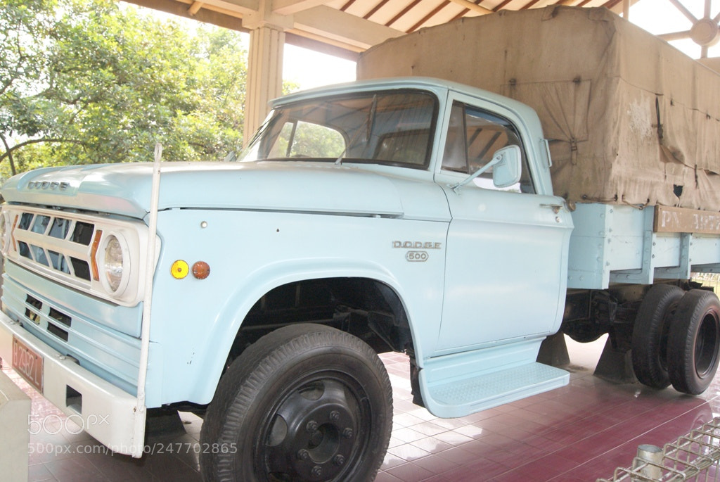 Sony Alpha DSLR-A230 sample photo. War car museum photography
