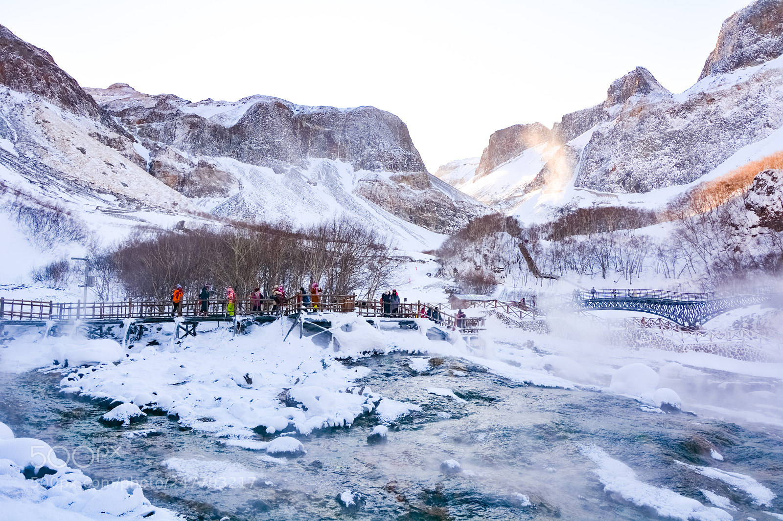 Nikon D7100 sample photo. Snow mountain & hot spring photography