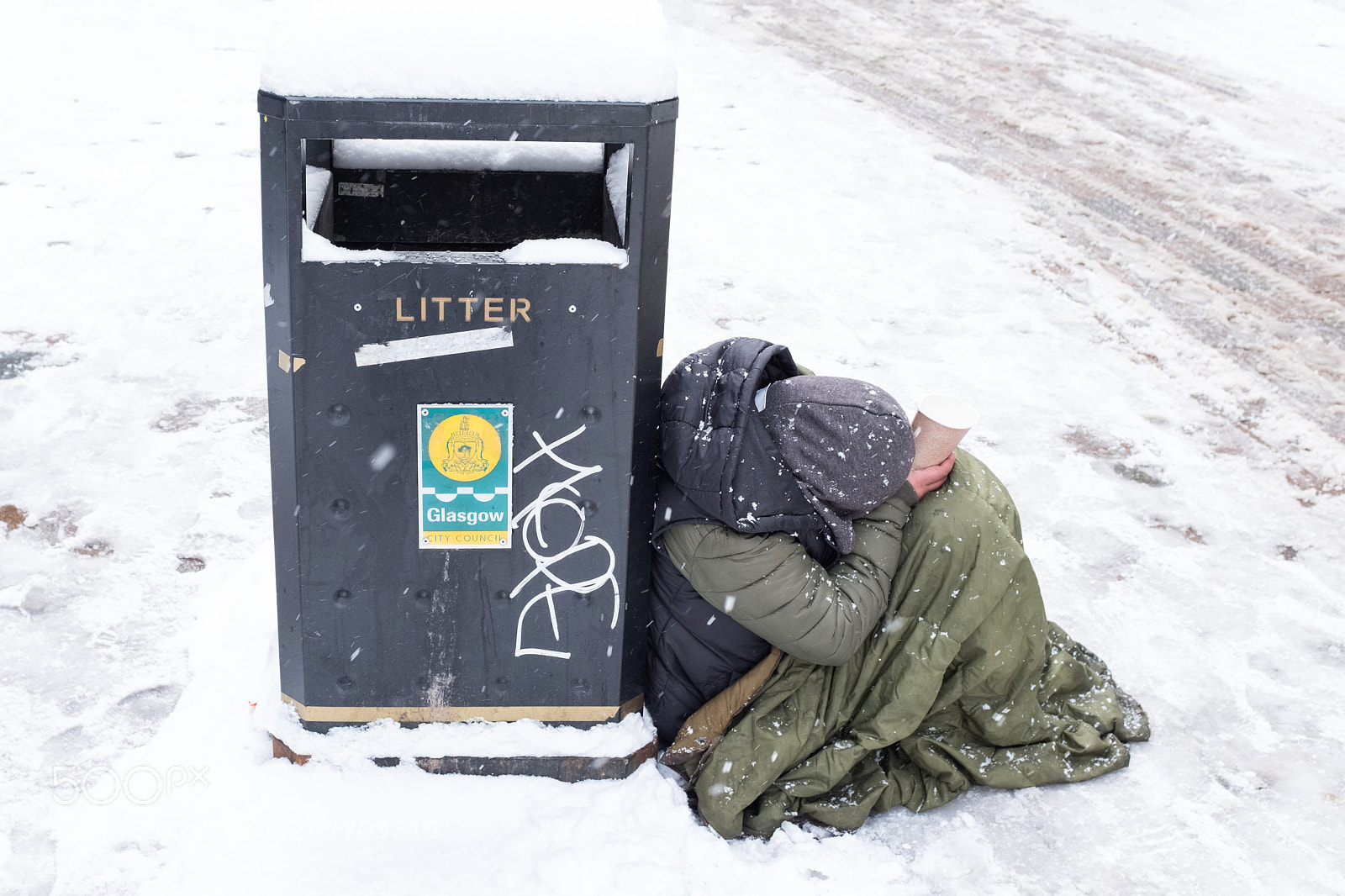 Fujifilm X100F sample photo. Homeless in glasgow photography