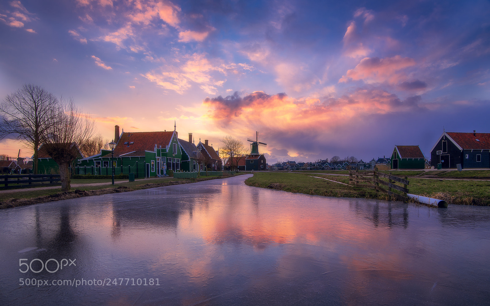 Nikon D810 sample photo. Zaanse schans sunset photography
