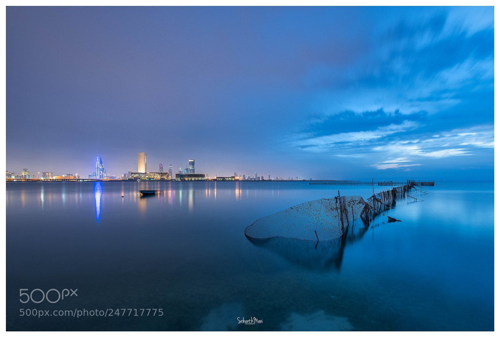 Nikon D810 sample photo. Bahrain blue hour photography