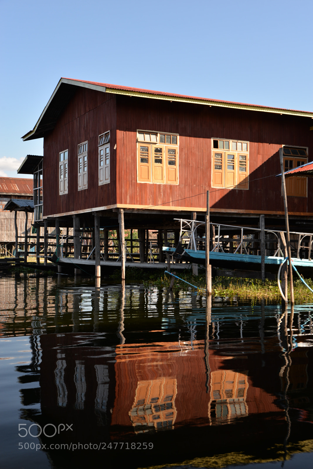 Nikon D610 sample photo. Red house / 6536 photography