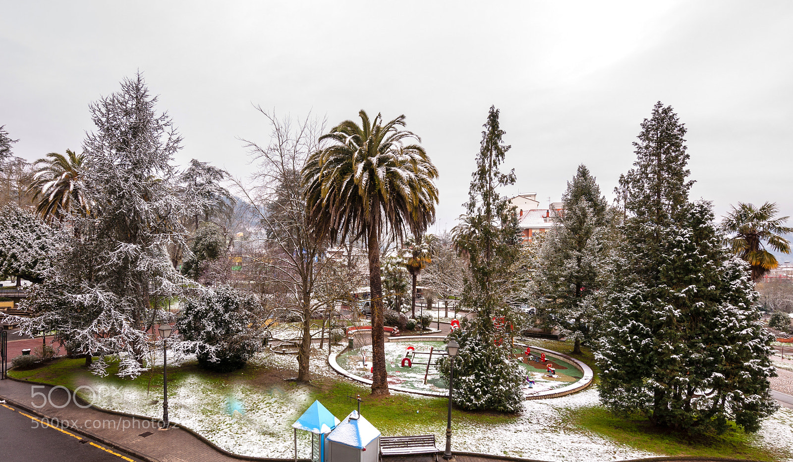 Nikon D90 sample photo. Snow in the park photography