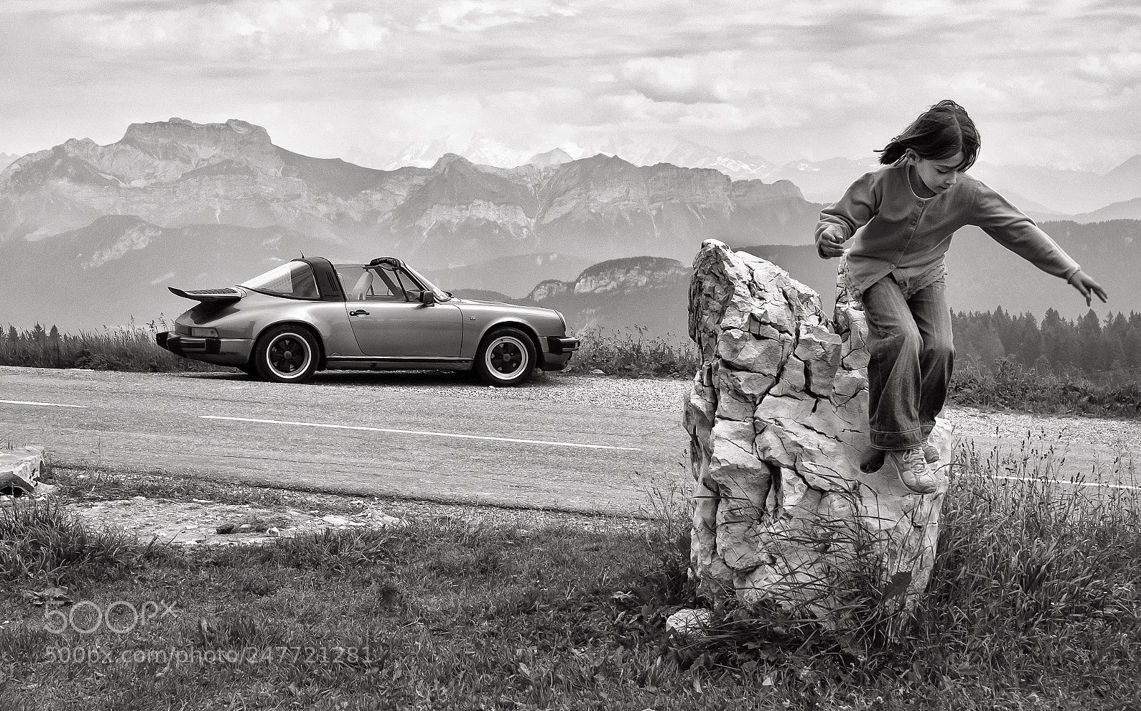 Nikon D80 sample photo. Child with a porsche photography