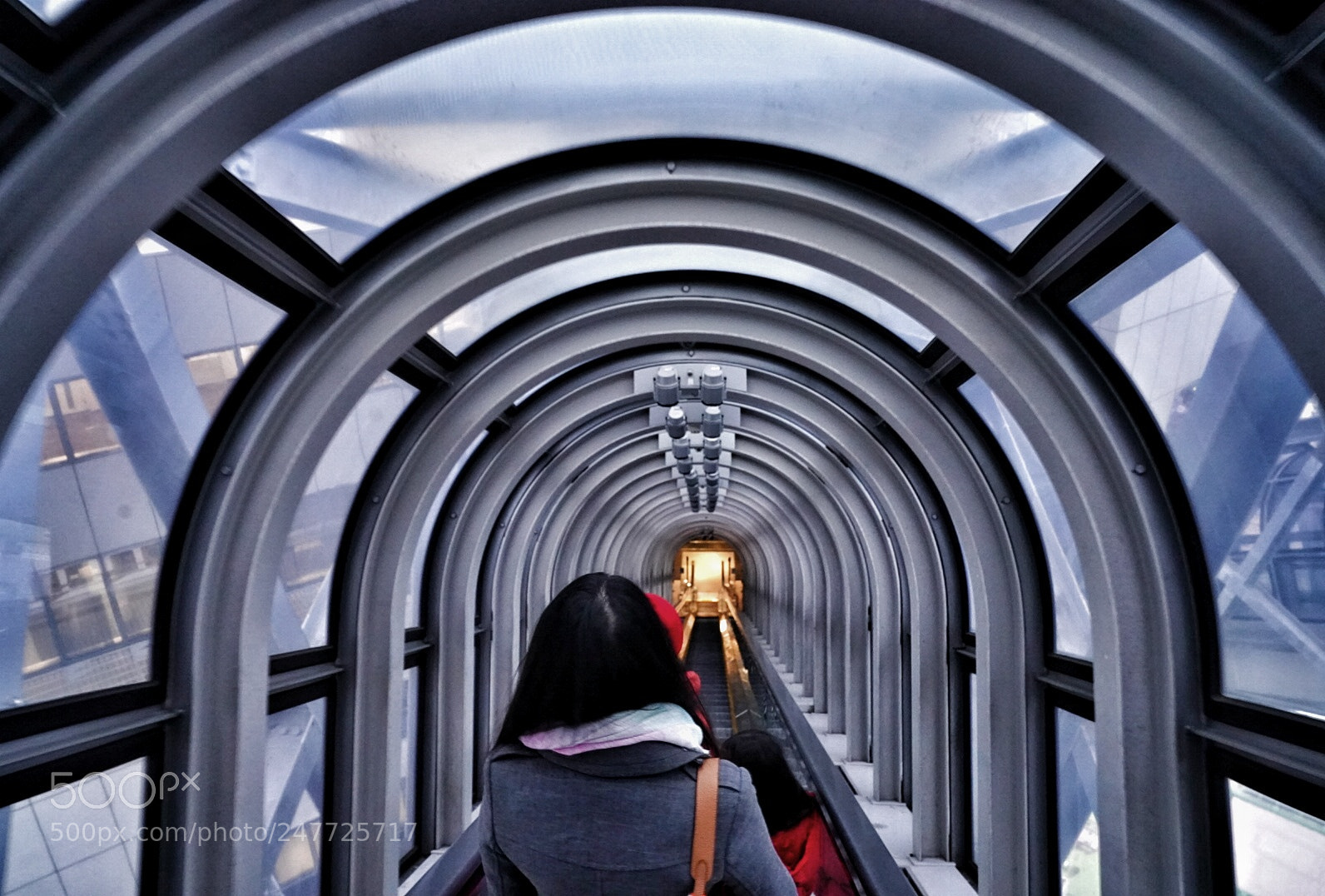 Sony a9 sample photo. Down the escalator photography