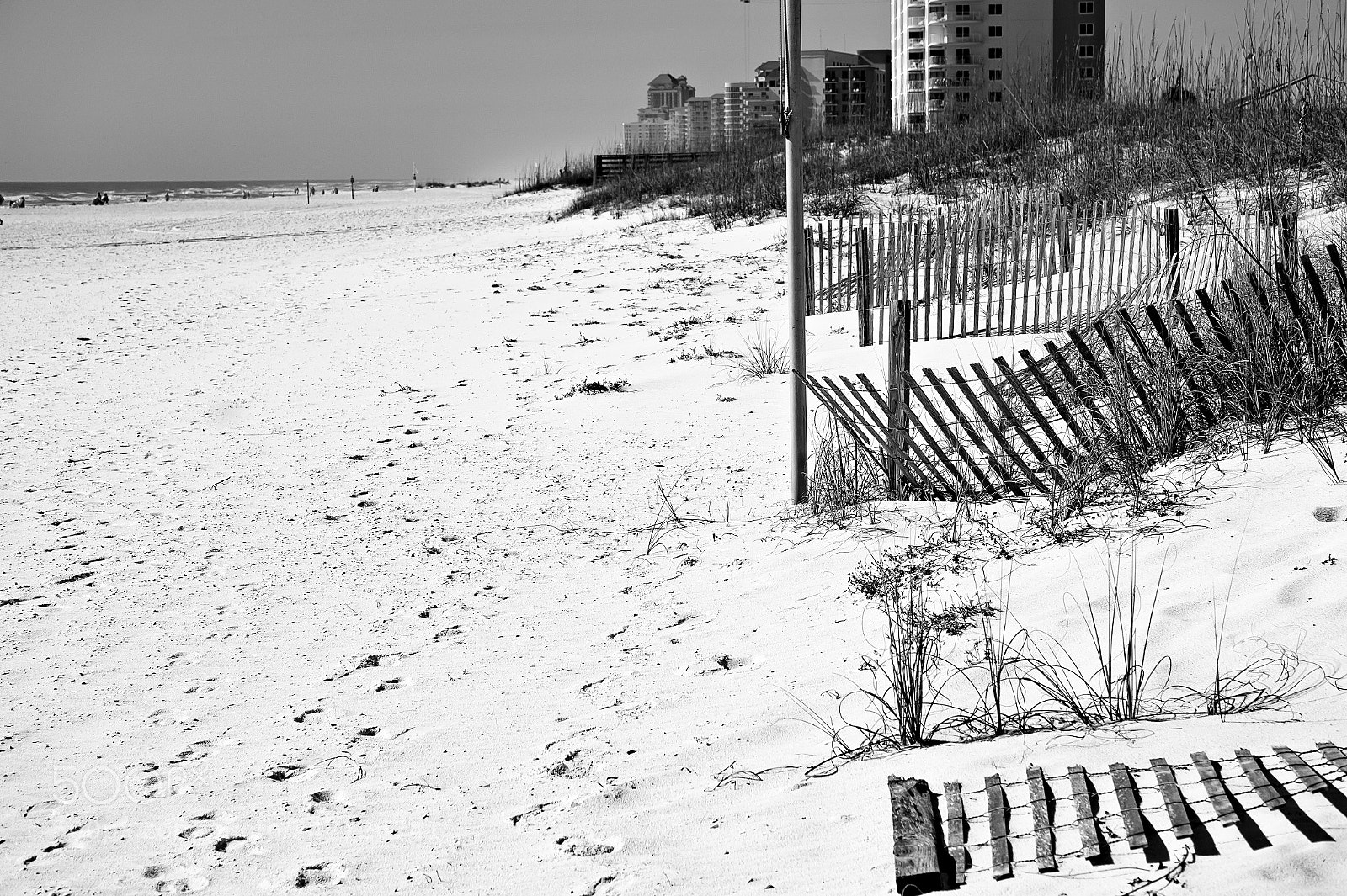 Sony Alpha a5000 (ILCE 5000) sample photo. Beach dunes and fences photography