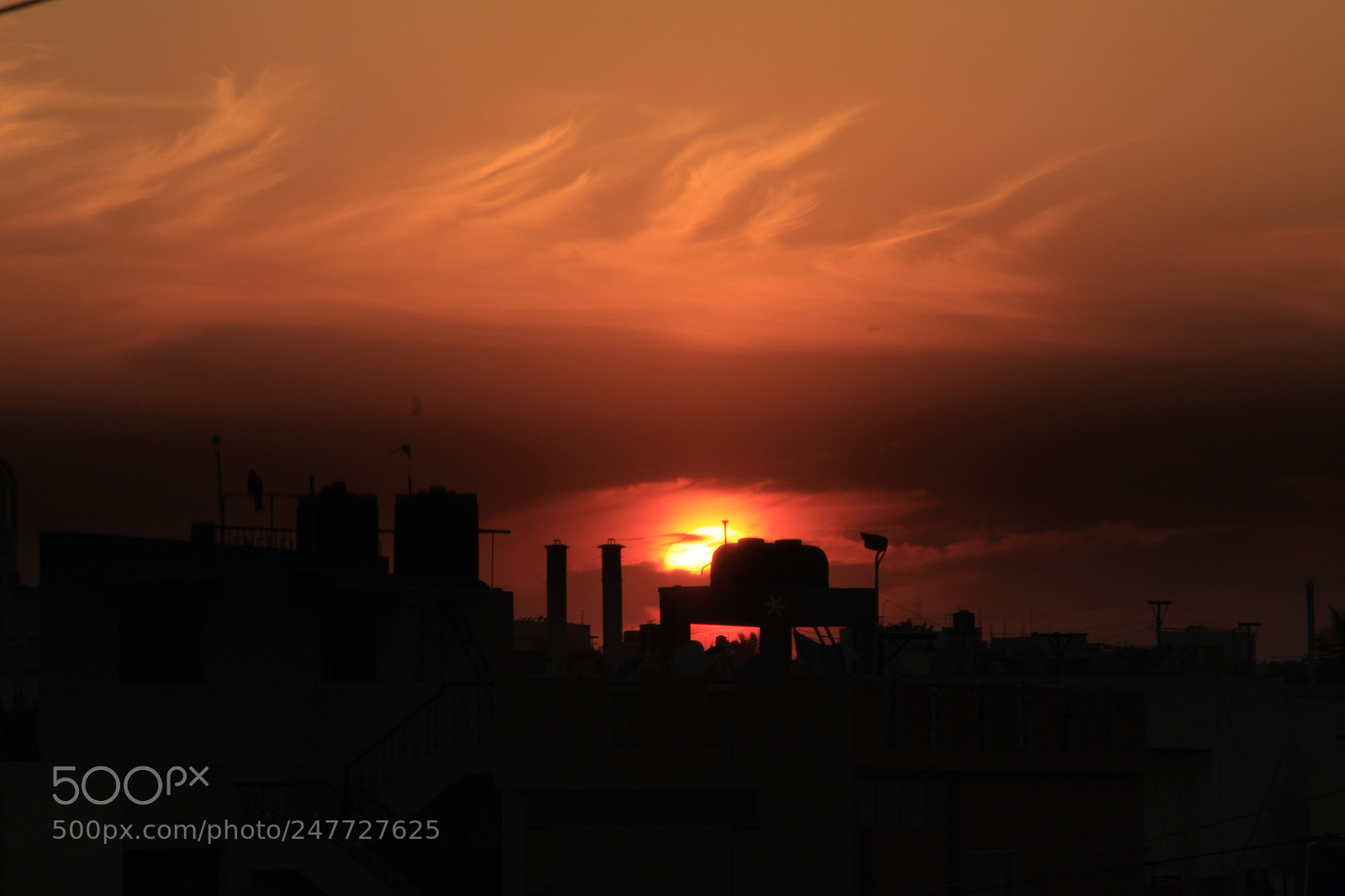 Canon EF 75-300mm f/4-5.6 sample photo. Sunset and redsky photography
