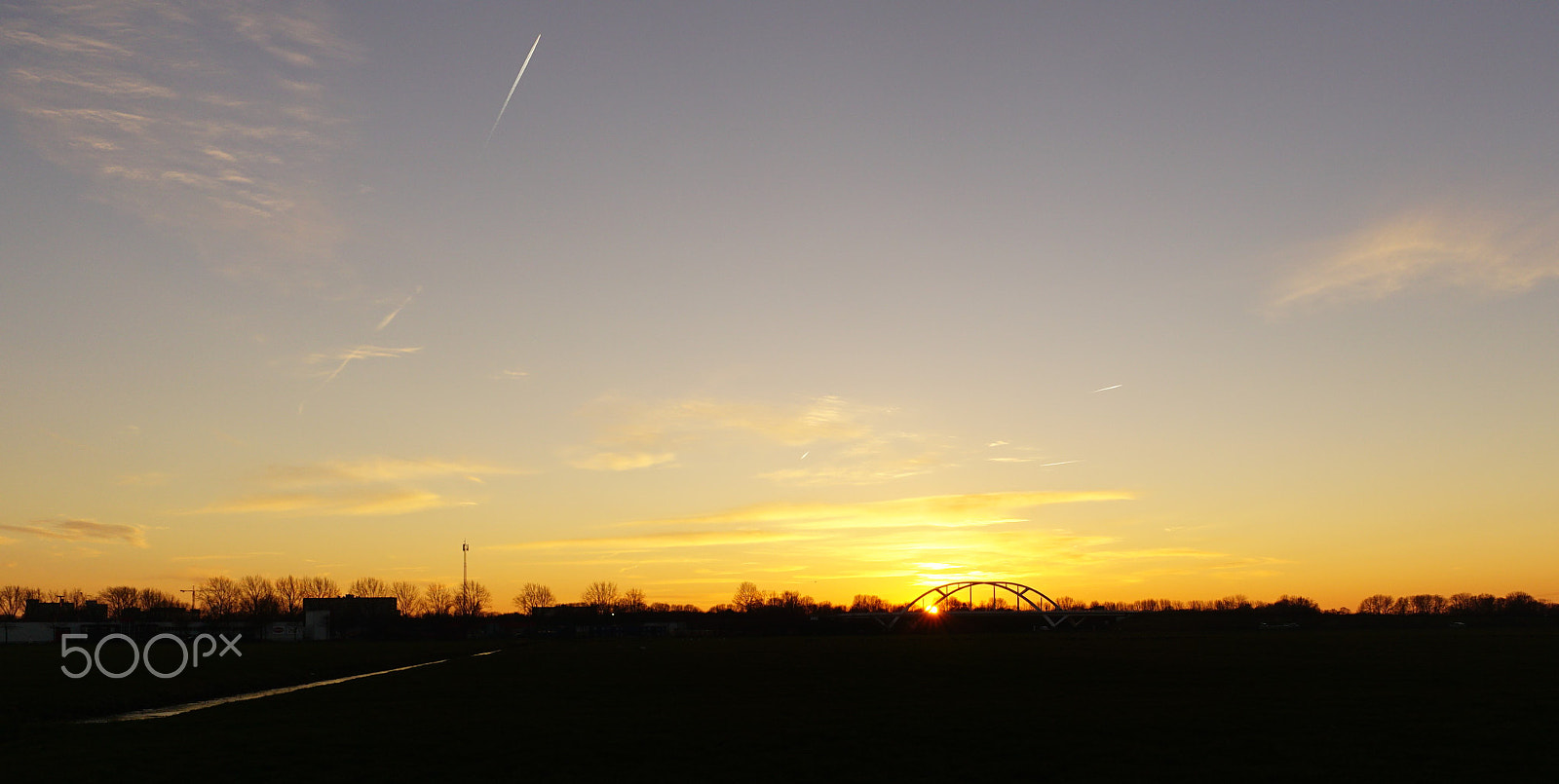 Sony a6000 + ZEISS Touit 12mm F2.8 sample photo. Noorderhogebrug freezing sunset 3 photography