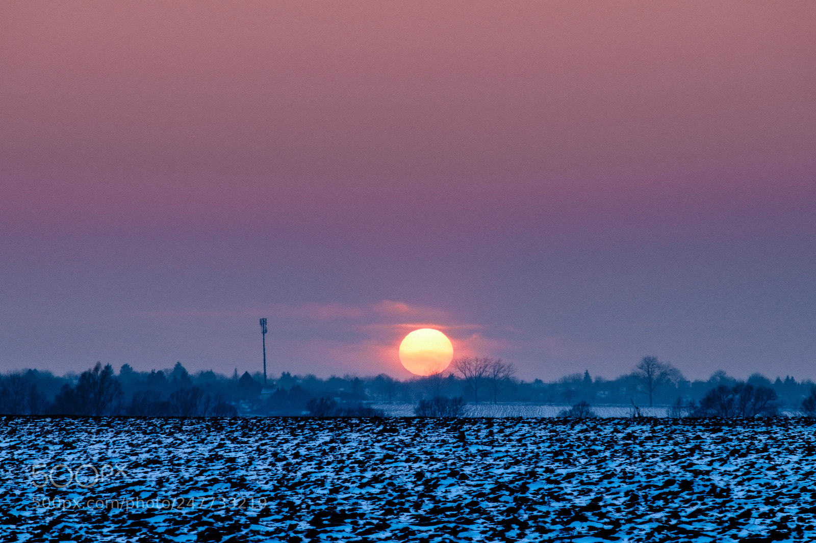 Fujifilm X-T1 sample photo. Winter sunset photography