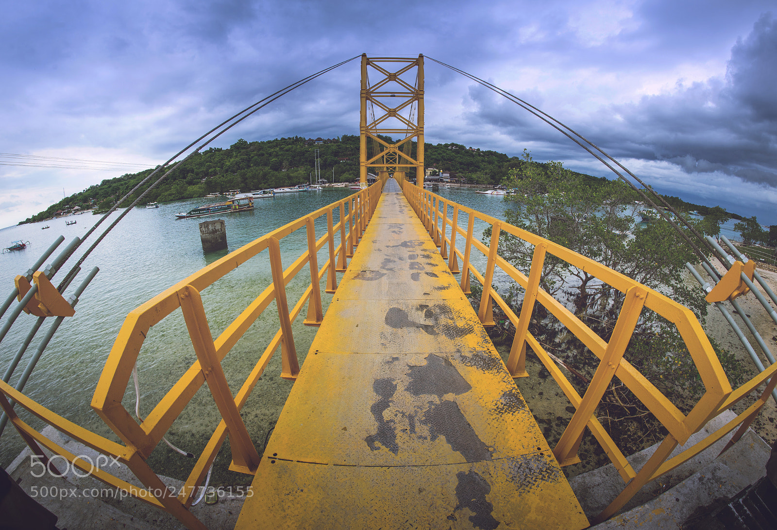 Nikon D810 sample photo. Yellow bridge - bali photography