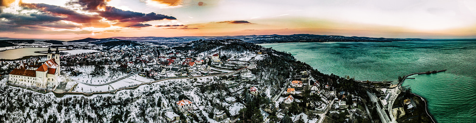 DJI FC220 sample photo. Tihany-balaton panorama photography