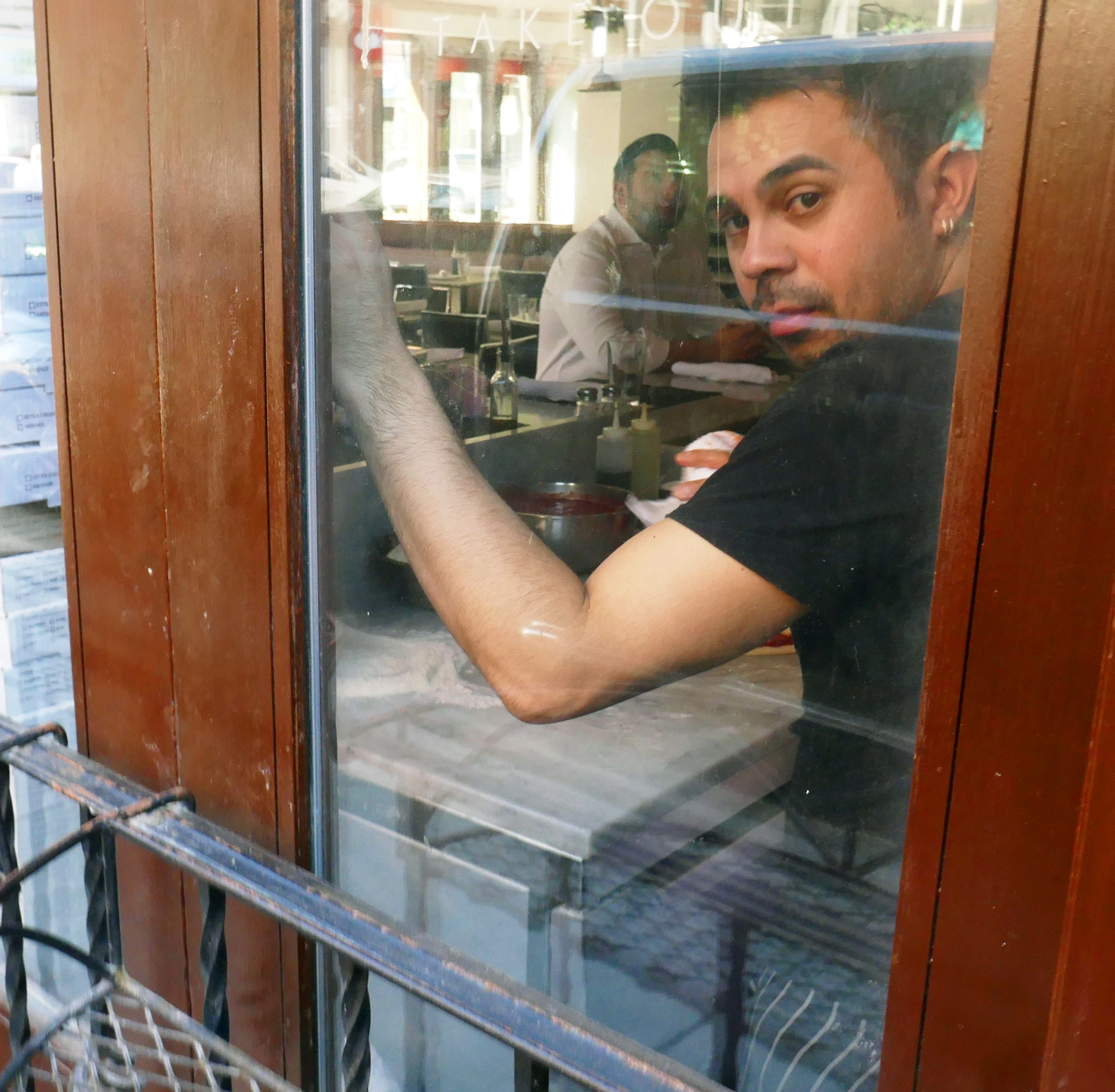 Panasonic Lumix DMC-ZS100 (Lumix DMC-TZ100) sample photo. Him watching me shooting him thru the window photography