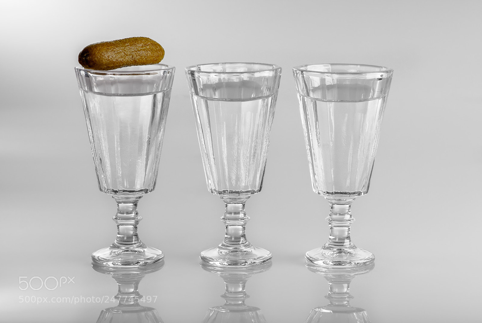 Nikon D200 sample photo. Three glasses of vodka photography