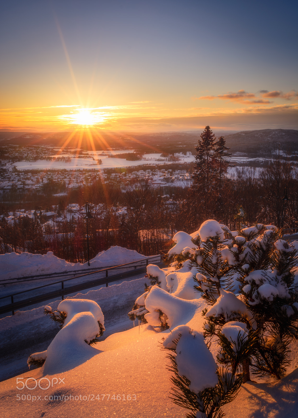 Nikon D5200 sample photo. Sunset from holmenkollen photography