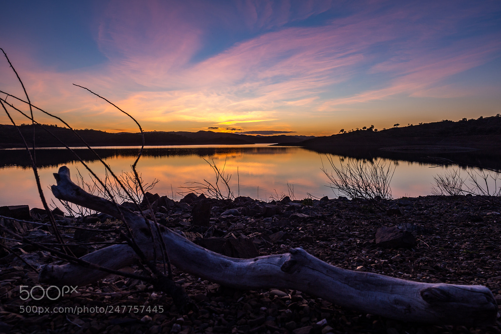 Olympus OM-D E-M10 II sample photo. Sunset reservoir photography
