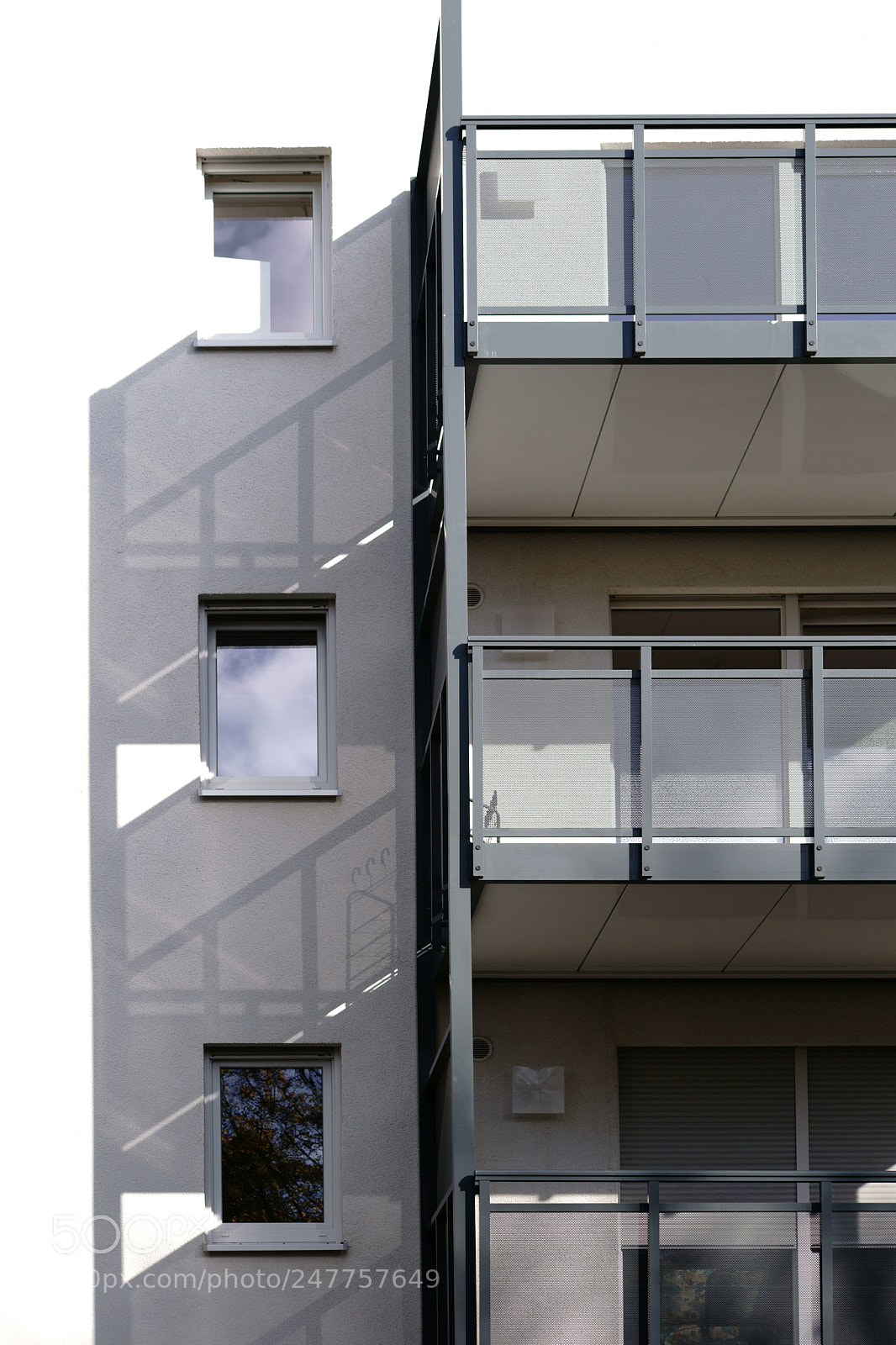 Sony a7 II sample photo. Modern balconies cast shadows photography