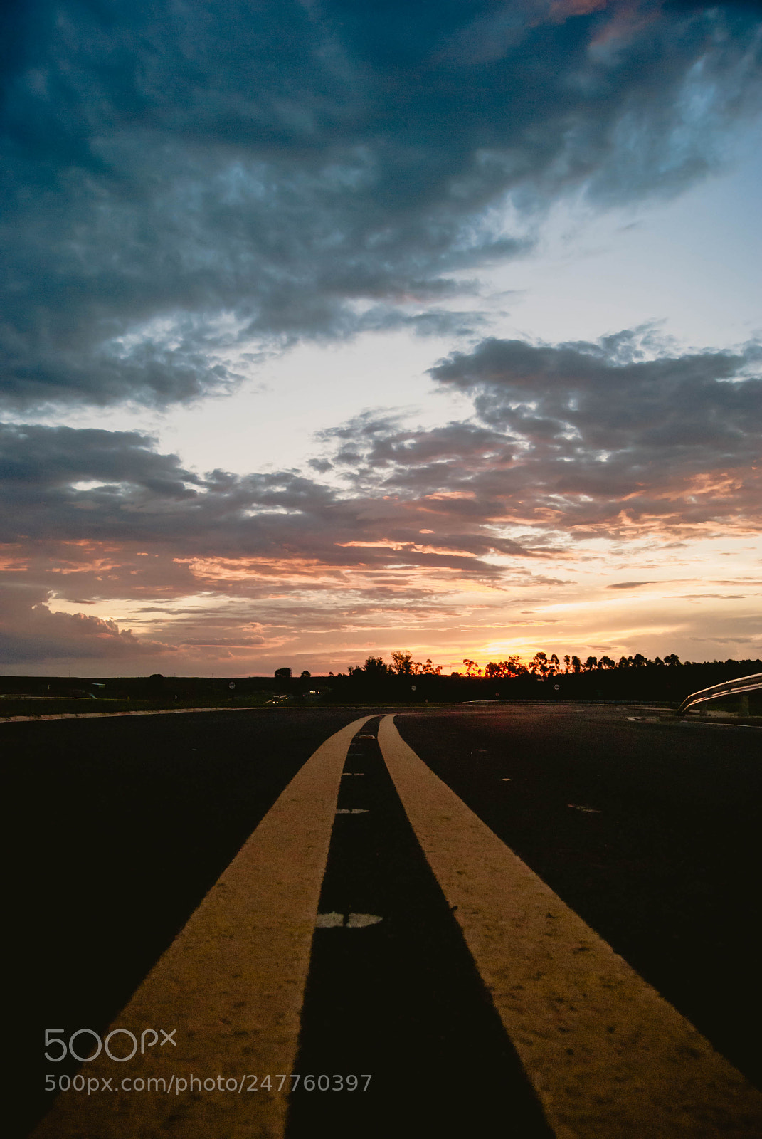 Sony Alpha DSLR-A230 sample photo. Road sunset photography