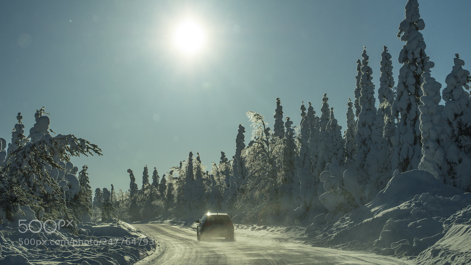 Nikon D3200 sample photo. White road photography