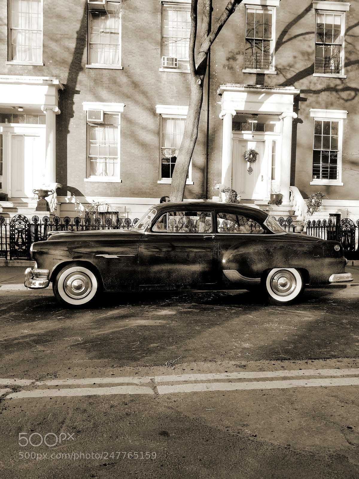Samsung Galaxy S8+ sample photo. Movie set classic car photography