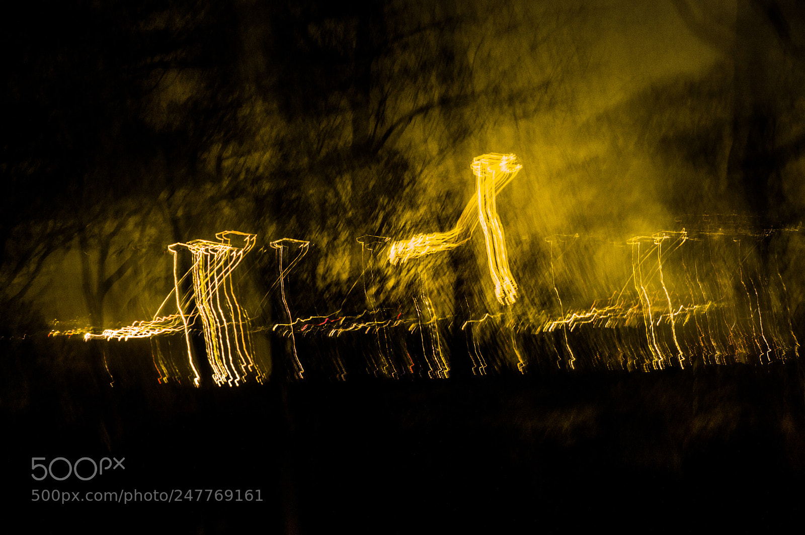 Nikon D3200 sample photo. Yellow light trail 2 photography