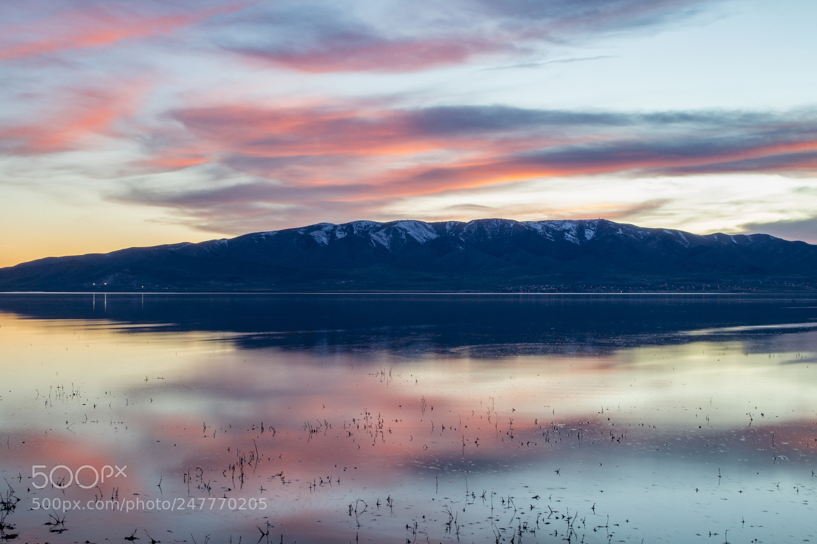 Canon EOS 100D (EOS Rebel SL1 / EOS Kiss X7) sample photo. Sunset at utah lake photography
