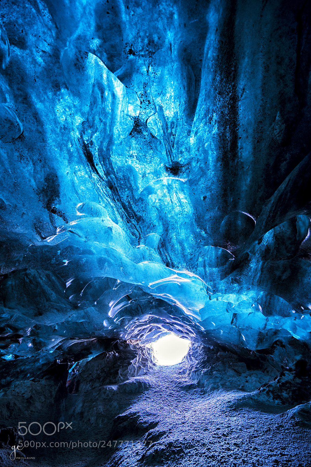 Sony a7R II sample photo. Blue ice cave photography