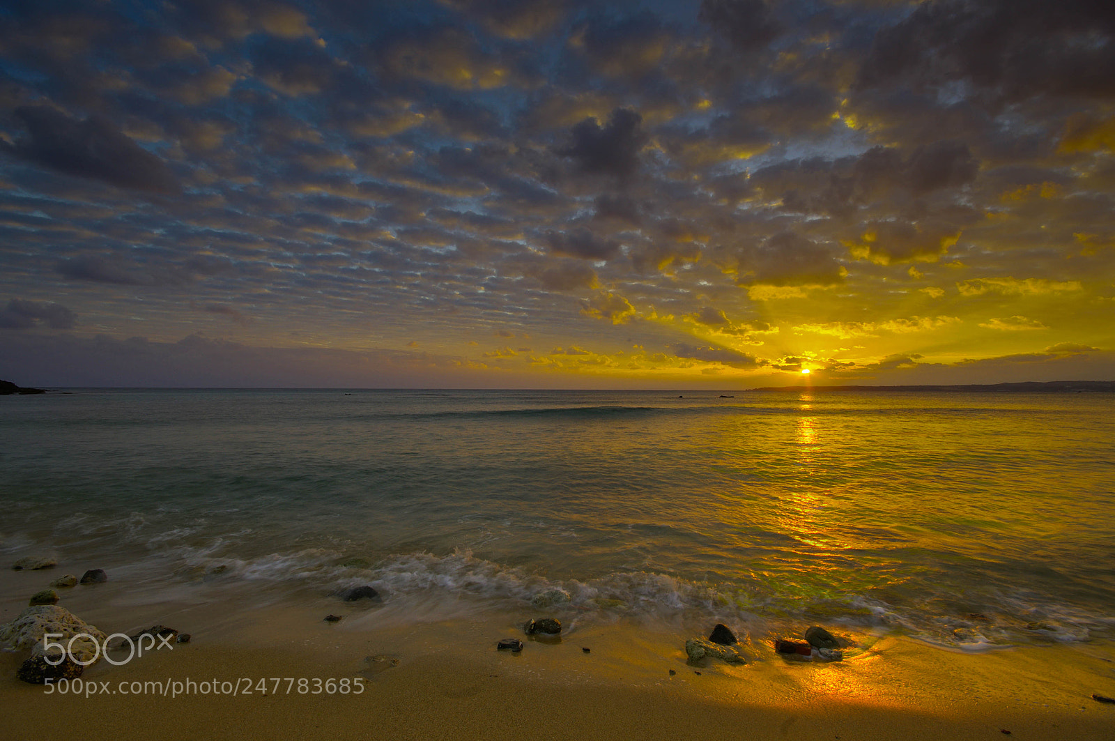 Pentax K-x sample photo. Sunset on beach photography